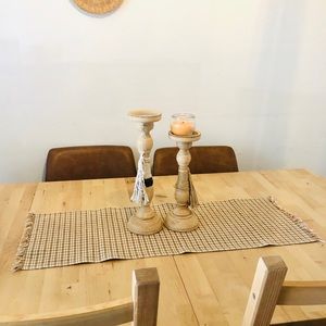 Vintage plaid table runner